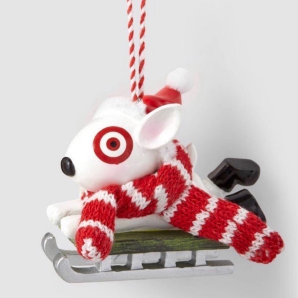 2022 Target Wondershop Sledding Bullseye Christmas Ornament NEW